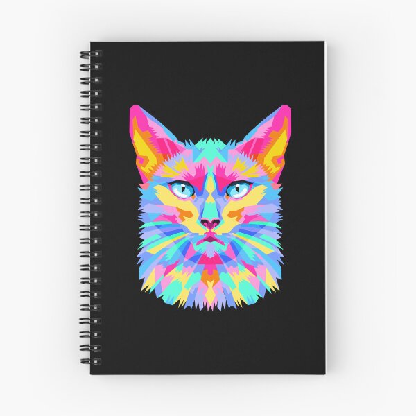 Item preview, Powell Cat Colorful Bright Modern Illustrative Cat Head designed and sold by Aesthetical Epic ⭐⭐⭐⭐⭐.