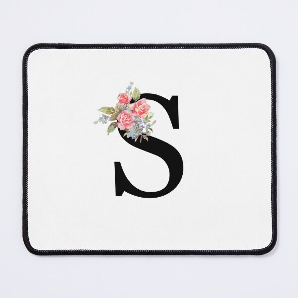 Item preview, Letter S Botanical Monogram Floral Pink Rose Flowers S Initial designed and sold by inspirationzgal.