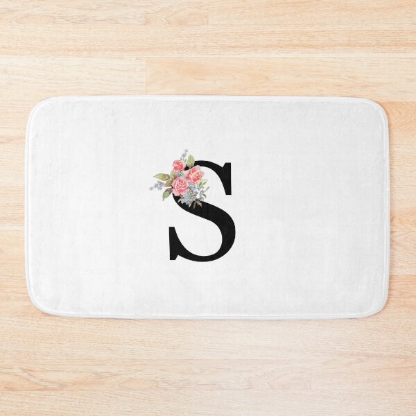 Item preview, Letter S Botanical Monogram Floral Pink Rose Flowers S Initial designed and sold by inspirationzgal.