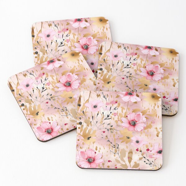 Item preview, Blush Watercolor WIldflowers Meadow 1 designed and sold by UtArt.