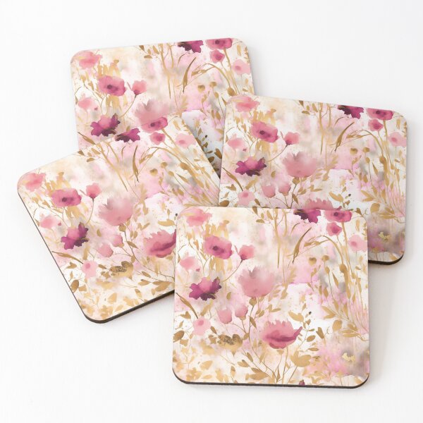 Item preview, Blush Watercolor WIldflowers Meadow 2 designed and sold by UtArt.