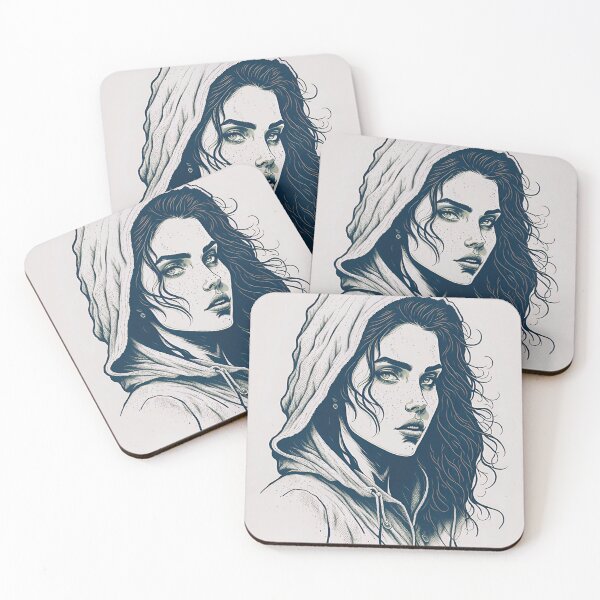 Item preview, Beautiful Female Assassin with Hoodie - Fantasy Illustration designed and sold by AndyNgn.