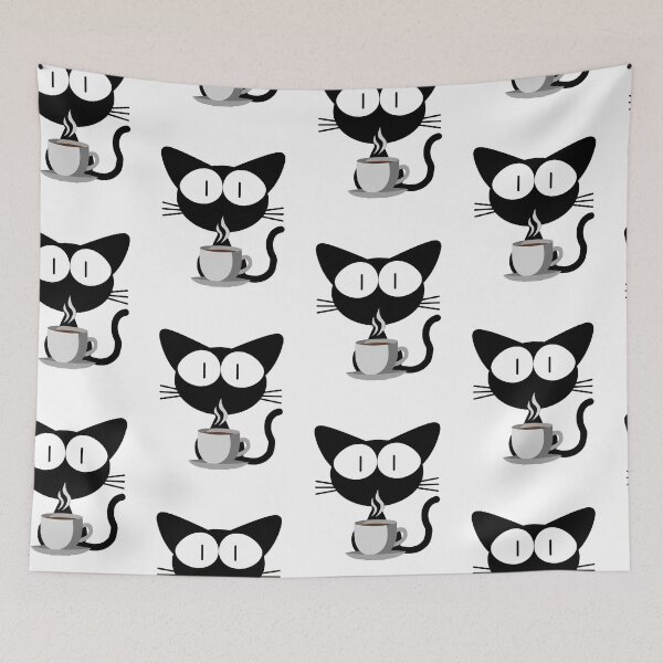 Item preview, Cat with coffee   - Cat & coffee lovers lovers  designed and sold by Paint84.