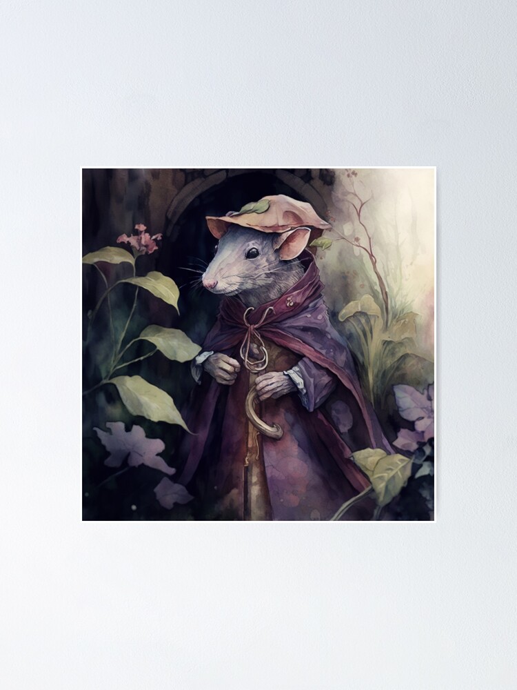 Rat King Wall Art Print // Cute Royal Lord of the Rats & Mice 