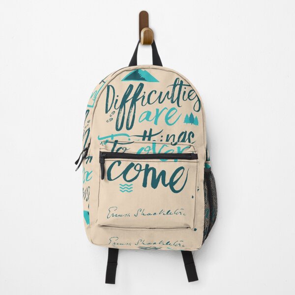 Item preview, Ernest Shackleton, quote on difficulties, motivational quotes, inspirational wall art, Antarctic Exploration designed and sold by Spallutos.