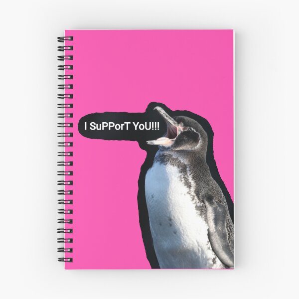 Artikelvorschau, Galapagos Penguin supports you and your efforts (Fuchsia #FC46AA background) entworfen und verkauft von SBPenguins.