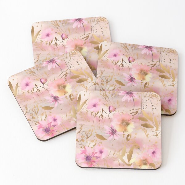 Item preview, Blush Watercolor WIldflowers Meadow 3 designed and sold by UtArt.