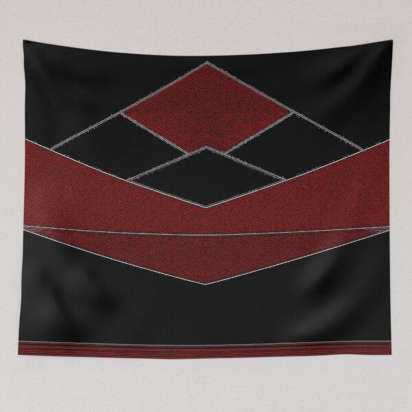 Item preview, *Wonderful Geometric Abstract Triangular Pattern Red and Black*  designed and sold by Ralek.