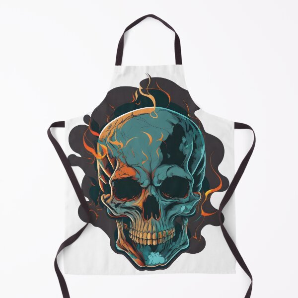 Item preview, Gray Skull with Red Flames designed and sold by EXOV-MA.