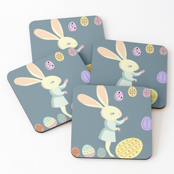 Item preview, Happy Easter bunny juggling Easter eggs designed and sold by aapshop.
