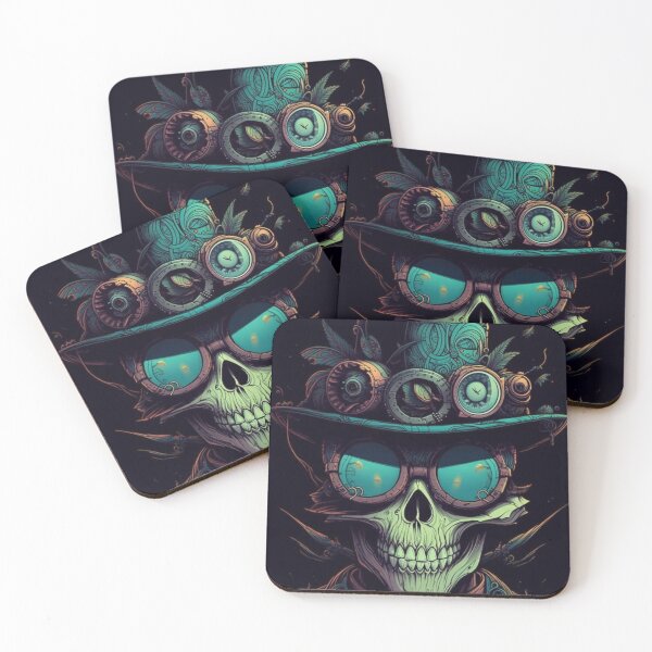Item preview, Whimsical Psychedelic Skull Madhatter Graphic Design V.1 designed and sold by Pexelpanoramas.
