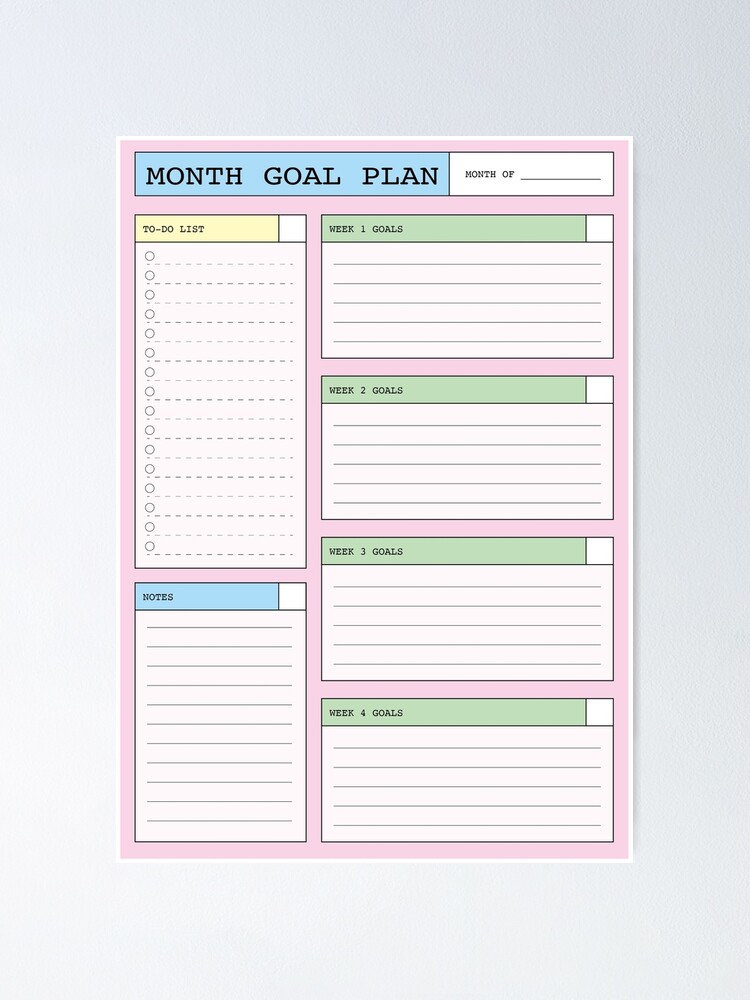 Monthly Planner Poster