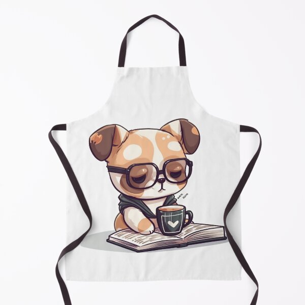 Item preview, Books And Coffee And Dogs And Social Justice: Cute grumpy dog reading books and drinking coffee needs caffeine designed and sold by nhahn33.