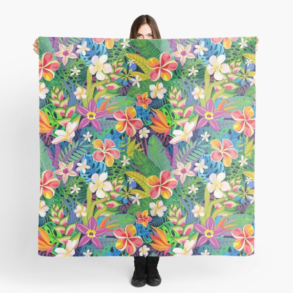 Item preview, Seamless pattern tropical plants, flowers, wildlife jungle colourful designed and sold by Bearlala.