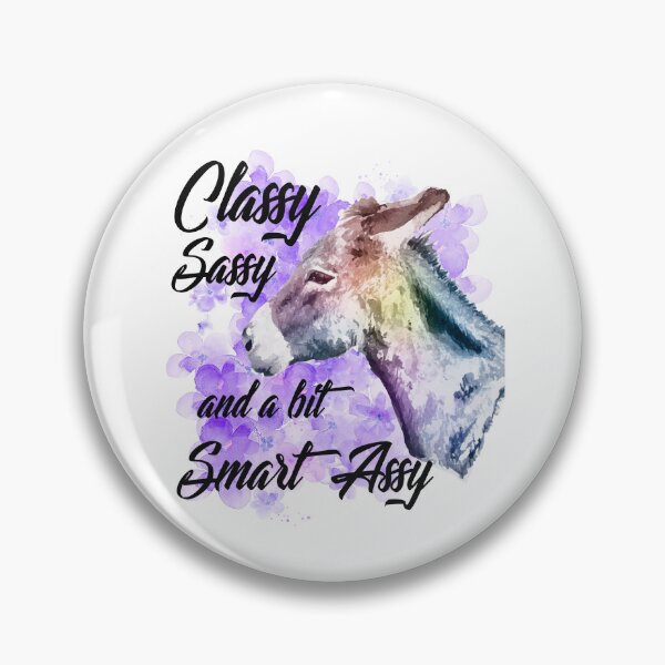 Item preview, Classy Sassy and a bit Smart Assy, Watercolor Donkey, Sassy Quote designed and sold by bertisadesign.