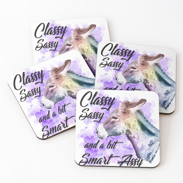 Item preview, Classy Sassy and a bit Smart Assy, Watercolor Donkey, Sassy Quote designed and sold by bertisadesign.