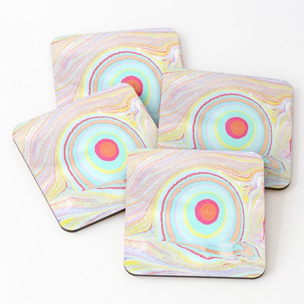 Item preview, Liquid Sunset - Abstract Paint pouring design designed and sold by Wolshebnaja.