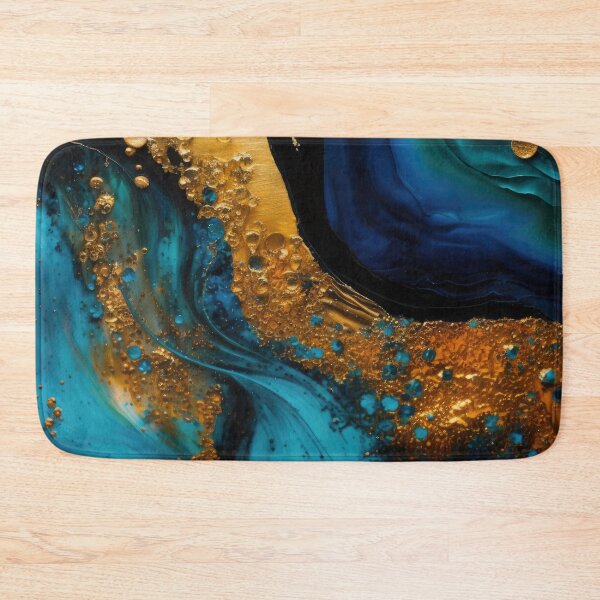 Item preview, Gold Rain And Ice Blue Agate designed and sold by MysticMarble.