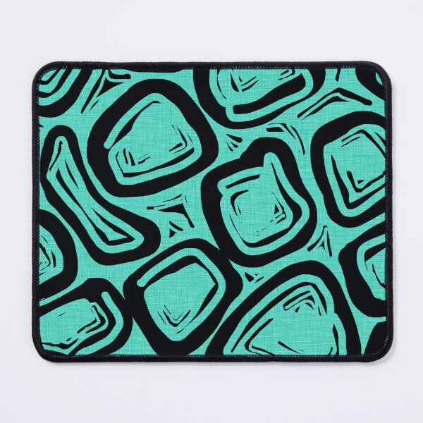 Item preview, Mid Century Modern Boulders in Fifties Aqua and Black designed and sold by CheriesArt.