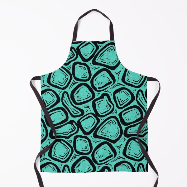 Item preview, Mid Century Modern Boulders in Fifties Aqua and Black designed and sold by CheriesArt.