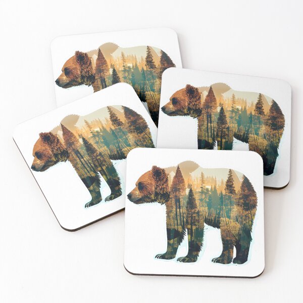 Item preview, Double Exposure of a Bear in the Woods designed and sold by BrinaandPops.