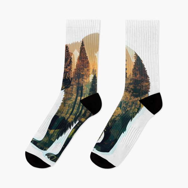 Item preview, Double Exposure of a Bear in the Woods designed and sold by BrinaandPops.