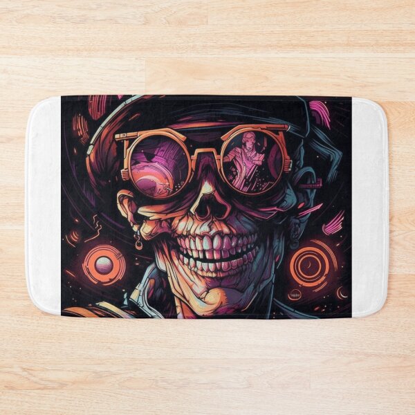 Item preview, Whimsical Psychedelic Skull Madhatter Graphic Design V.4 designed and sold by Pexelpanoramas.