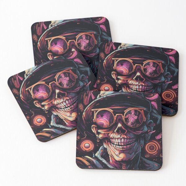 Item preview, Whimsical Psychedelic Skull Madhatter Graphic Design V.4 designed and sold by Pexelpanoramas.