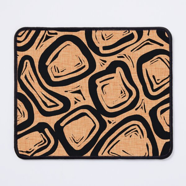 Item preview, Mid Century Modern Boulders in Fifties Gold and Black designed and sold by CheriesArt.