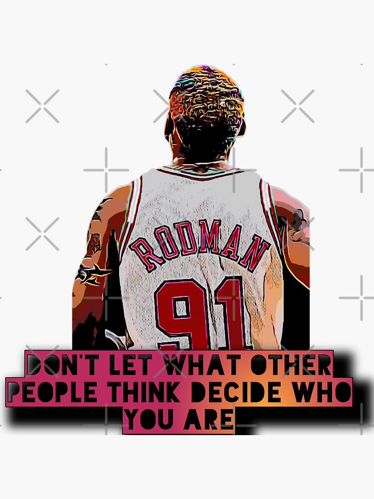 Dennis Rodman Chicago Bulls Mitchell & Ness Big & Tall Name & Number Short  Sleeve Hoodie - Black/Red