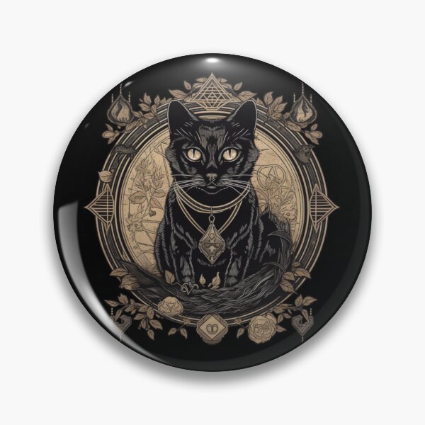 Item preview, Black Cat Familiar, monochromatic designed and sold by Fablemyst.