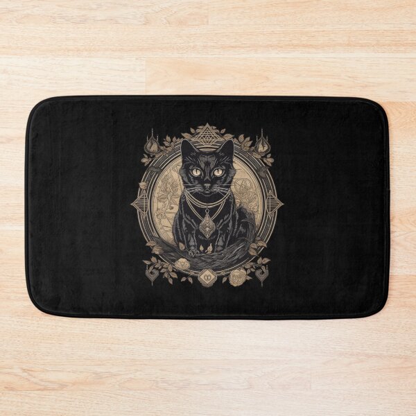 Item preview, Black Cat Familiar, monochromatic designed and sold by Fablemyst.