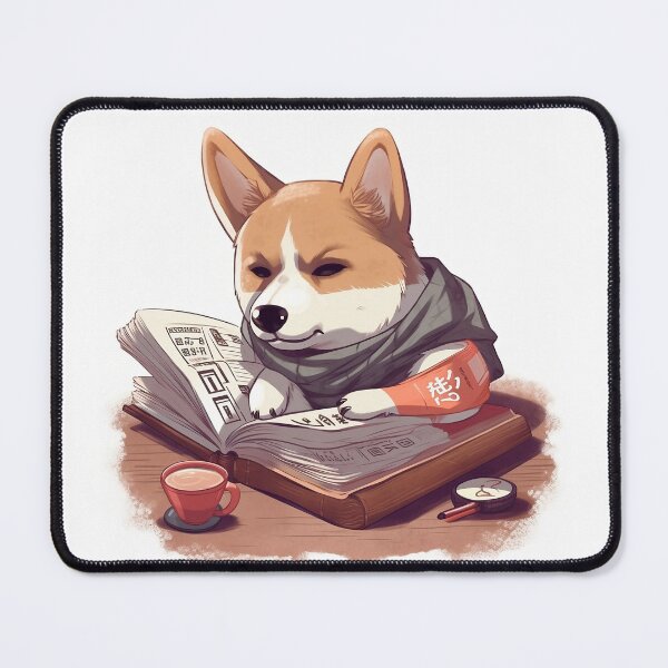 Item preview, Books And Coffee And Dogs And Social Justice: Cute serious dog reading books and drink coffee designed and sold by nhahn33.