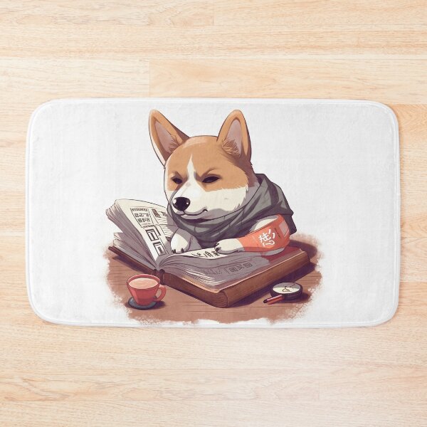 Item preview, Books And Coffee And Dogs And Social Justice: Cute serious dog reading books and drink coffee designed and sold by nhahn33.