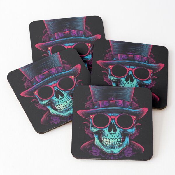 Item preview, Whimsical Psychedelic Skull Madhatter Graphic Design V.8 designed and sold by Pexelpanoramas.
