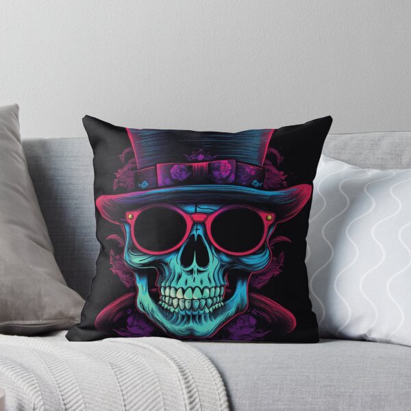 Item preview, Whimsical Psychedelic Skull Madhatter Graphic Design V.8 designed and sold by Pexelpanoramas.
