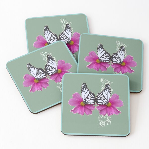 Item preview, Double Butterfly and Flowers Collage designed and sold by Jaraart.