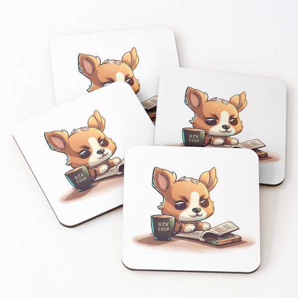 Item preview, Books And Coffee And Dogs And Social Justice: Cute dog reading books and drink coffee designed and sold by nhahn33.