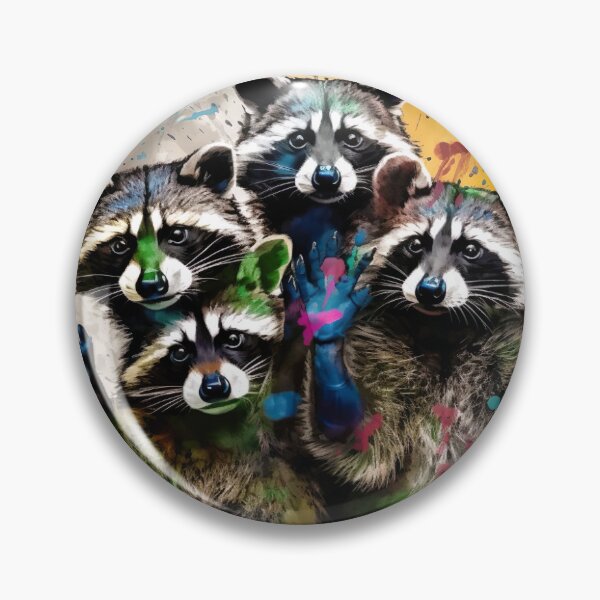 Item preview, Mapaches para pintar con los dedos designed and sold by Matt's Artificial Nature.