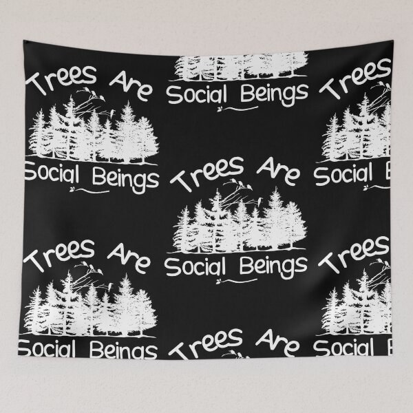 Item preview, Trees Are Social Beings White Silhouette Design designed and sold by EarthArtDesigns.