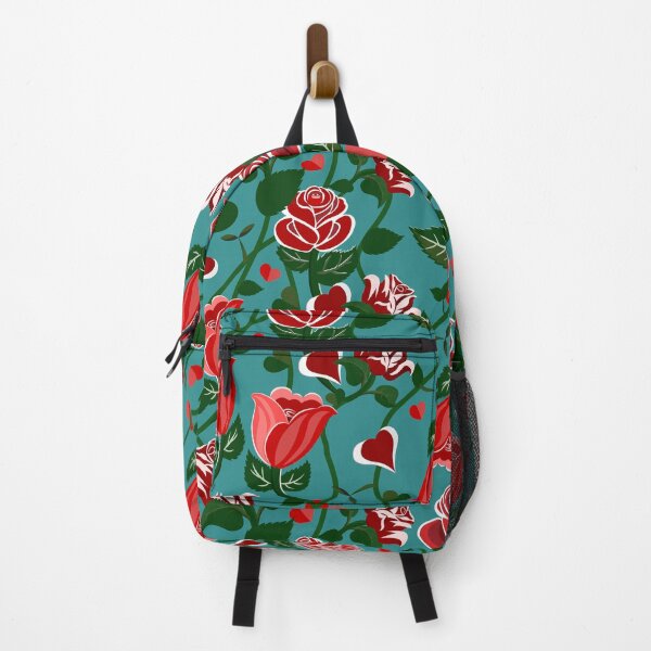 Item preview, Cute Hearty Rose Flowers with Green Leaves Green Pattern designed and sold by Moyanana.