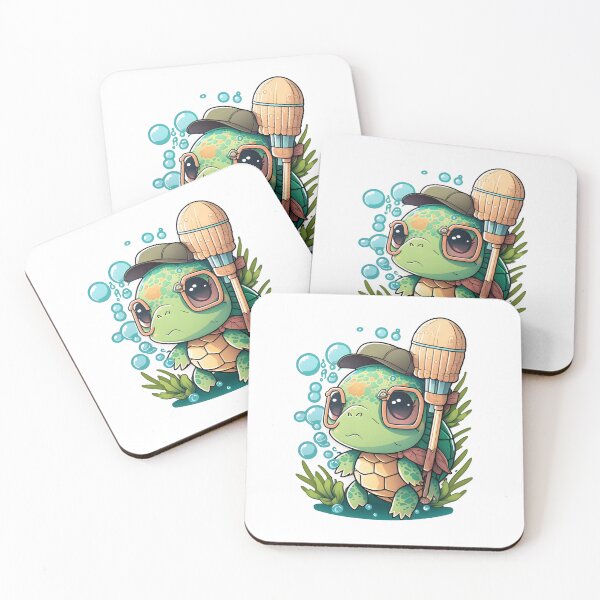 Item preview, Cute Cartoon Turtle Under Water designed and sold by BHDesignCo.