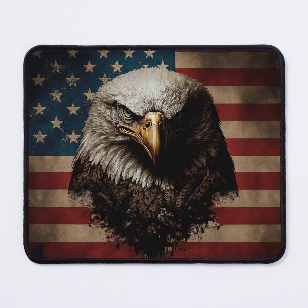 Artikelvorschau, Amerikanische Flagge mit Weißkopfseeadler entworfen und verkauft von muskitt.