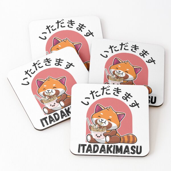Item preview, kawaii red panda itadakimasu designed and sold by HB Shirts.