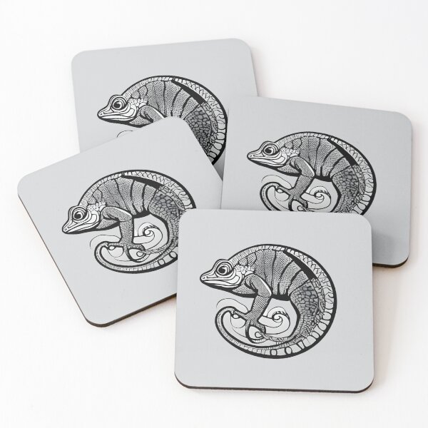 Item preview, Chameleon - Linear Style // Tattoo designed and sold by wildbamboo.