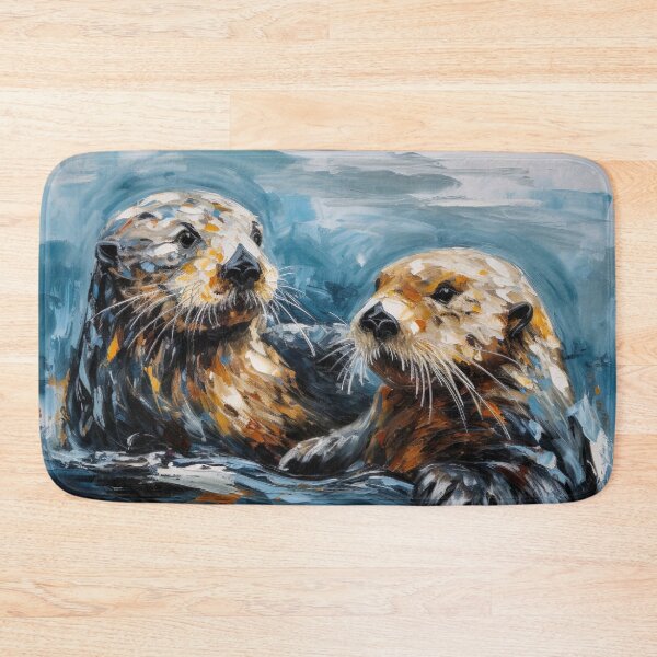 Item preview, Finger painting sea otters designed and sold by Matt's Artificial Nature.