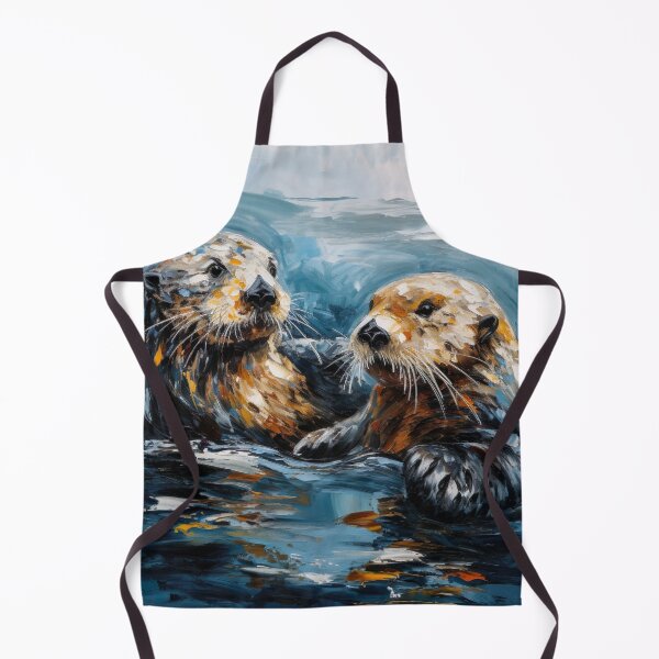 Item preview, Finger painting sea otters designed and sold by Matt's Artificial Nature.
