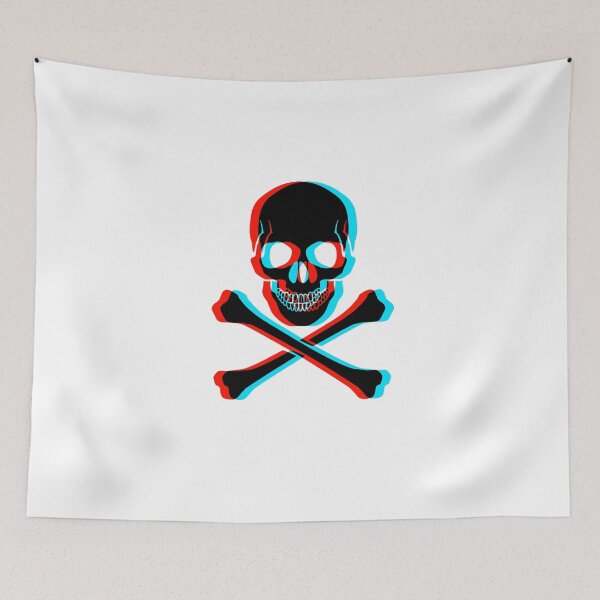 Item preview, black 3D effect skull designed and sold by DBJohnDraw.