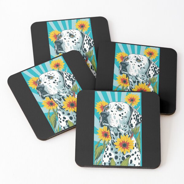Artikelvorschau, Dalmatian Dog Vibrant Tropical Flower Tall Retro Vintage Digital Pop Art Portrait  entworfen und verkauft von arthouseflunky.