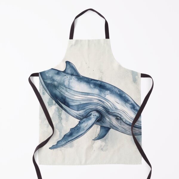 Item preview, Watercolor wash blue whale designed and sold by Matt's Artificial Nature.